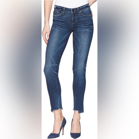PAIGE Skyline Ankle Peg Dark Wash Jeans - Picture 1 of 9